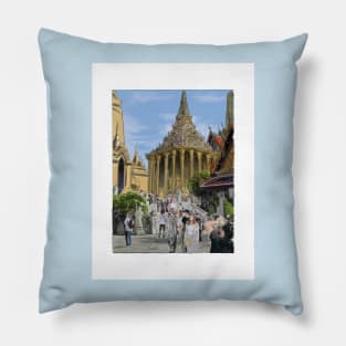 Temple Bangkok, Thailand Pillow