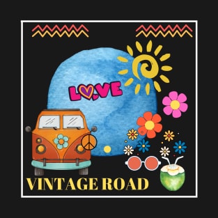 Vintage Hippie Design T-Shirt