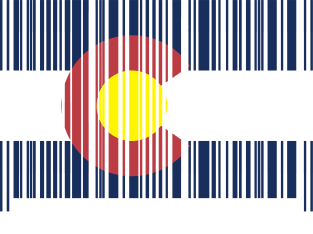 Colorado Flag Barcode Colorful Colorado Pride Magnet