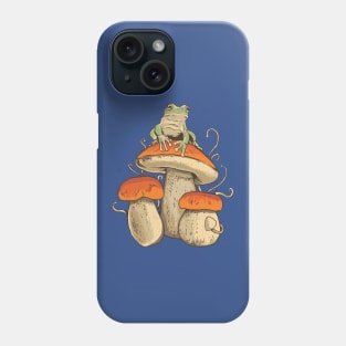 Cottagecore Aesthetic Mushrooms and Frog Phone Case