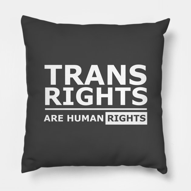 Trans rights are human rights quotes t-shirt Pillow by AlfinStudio