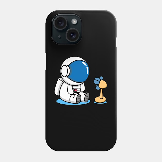 astronaut and fan Phone Case by BarnawiMT