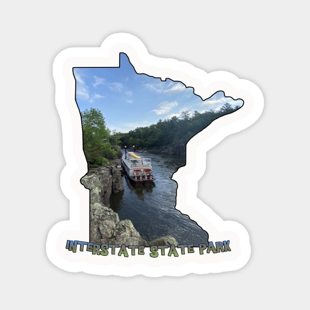 Minnesota State Outline (Interstate State Park) Magnet by gorff