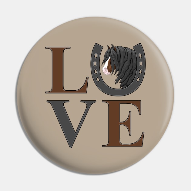 Brown Bay Gypsy Vanner Draft Horse LOVE Pin by csforest