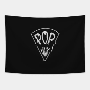 Popunk Pizza Logo Minimal Light Tapestry