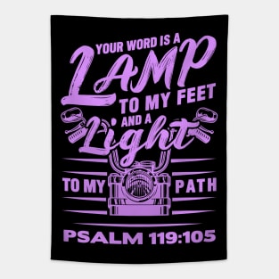 Psalm 119:105 Your Word Is A Lamp To My Feet And A Light To My Path Tapestry