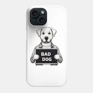 Illustrated Bad Dog Jail Mugshot Phone Case