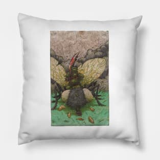 Zombie warlord on Demon Fly Pillow