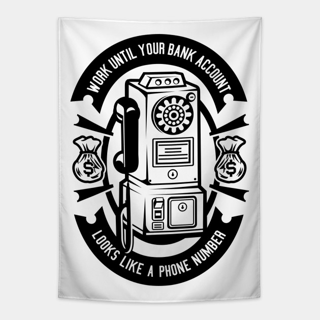 Phone Number Phone Tapestry TeePublic