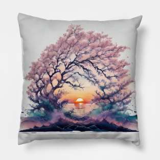 Ocean sunset Pillow