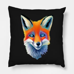 CUTE BLUE EYED FOX CUTE Pillow