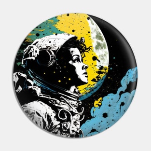 Astronaut Girl Pin