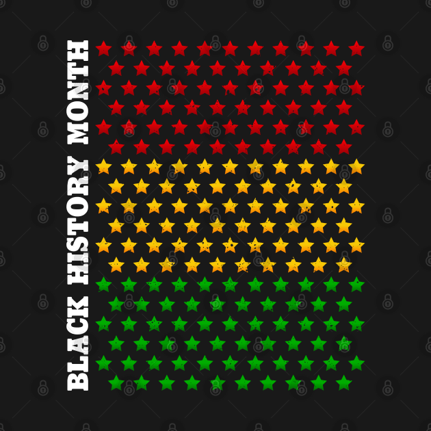 black history month star flag by irvanelist