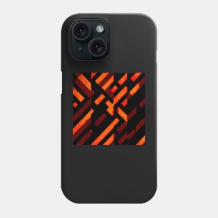 Cyberpunk red black military camo pattern Phone Case