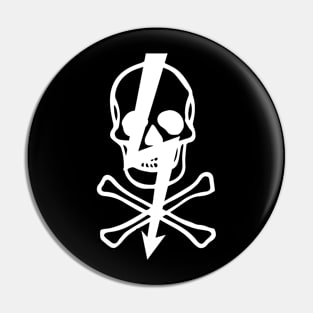 lightning skull Pin