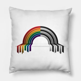 LGBT Ally Pride Flag 3D Drip Rainbow Design Pillow