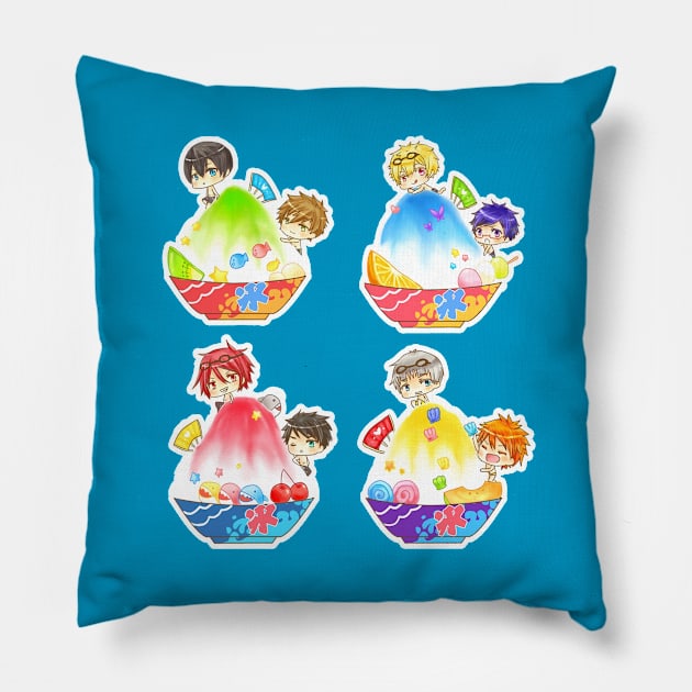 FREE Iwatobi Swimming club kakigori Pillow by candypiggy