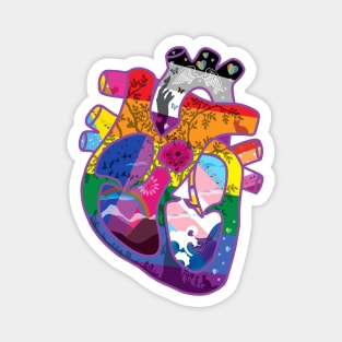 Heart of lgbtqia Pride Magnet