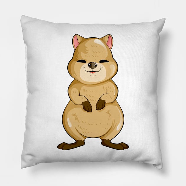 Kawaii Quokka Pillow by Modern Medieval Design