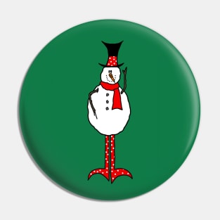 Polka Dot Snowman Pin