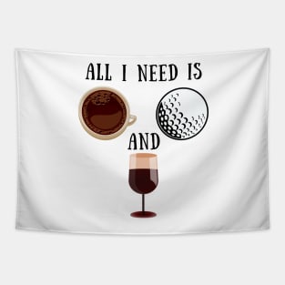 coffee golf wine Tapestry