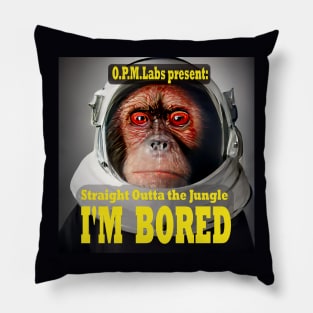 Funny Bored Astronaut Spacesuit Ape Pillow