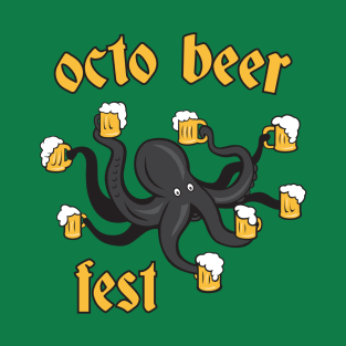 Octo Beer Fest Funny Octopus Oktoberfest T-Shirt