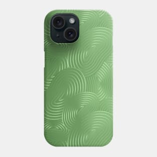 Green glossy panels modern art deco Phone Case