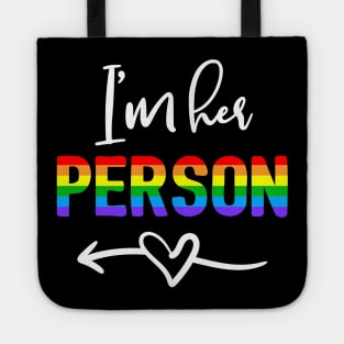 I'm Her Person She's My Person Lesbian Couple Matching Tote