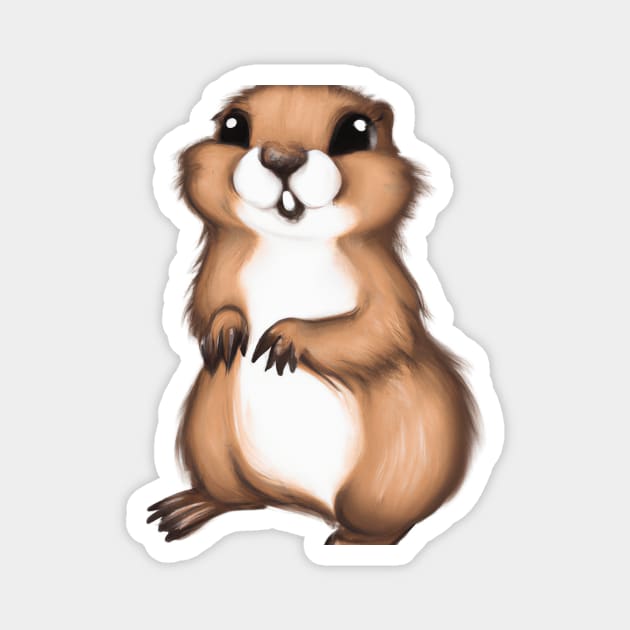 Cute Gopher Drawing Magnet by Play Zoo