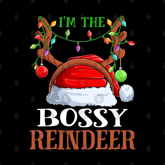 Im The Bossy Reindeer Christmas Funny Pajamas Funny Christmas Gift by intelus