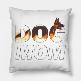 Dog Mom - German Shepherd oil painting wordart Pillow