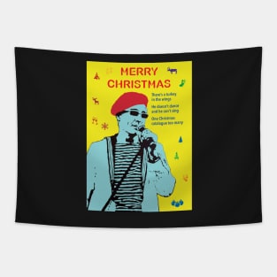 Captain Sensible Atheist Vegetarian Christmas Tapestry