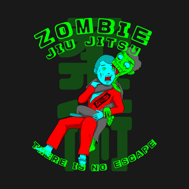 Zombie Jiu Jitsu There is no escape BJJ MMA Shirt by eokakoart