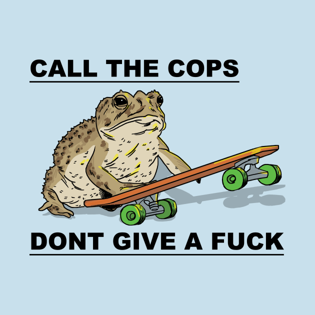 Frog on Skateboard by castrocastro