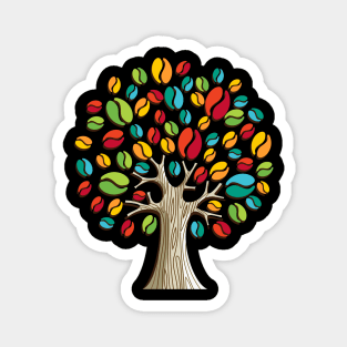 Coffee Bean Tree of Life Magnet