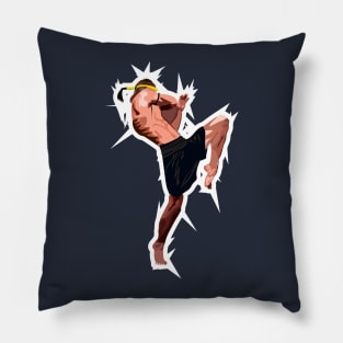 Retro Muay Thai Fighter Pillow