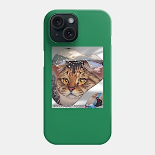 Rocket in my Pocket (kitty looking out snowy window) Phone Case