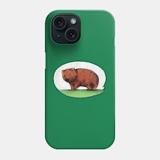 Wombat (Pastel Background Version) Phone Case