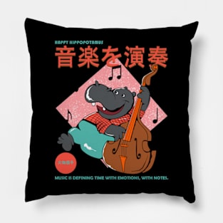 Happy Hippopotamus Pillow