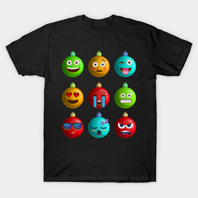 Christmas Balls Shirt Decorations Christmas Emoji Xmas Gift