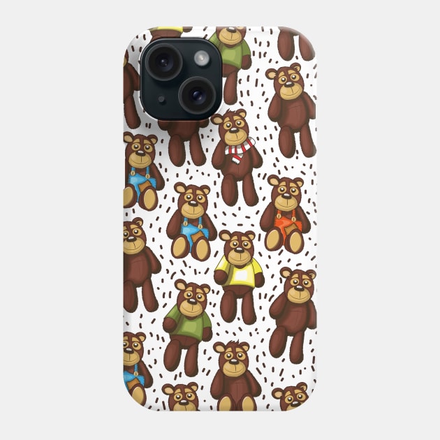 Teddy Bear Pattern Phone Case by nickemporium1