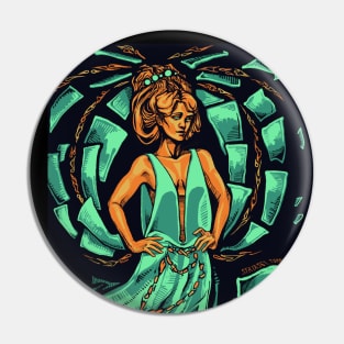 Fire Toga Lady Pin