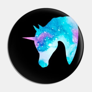 Galaxy Unicorn Head Pin