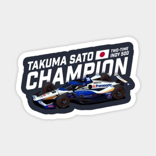 Sato Indy Winner 2020 (white text) Magnet