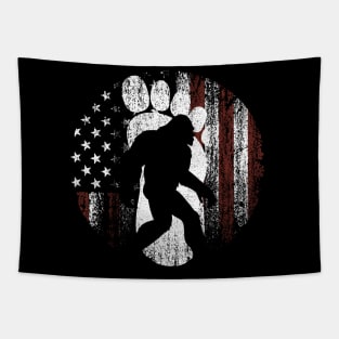 Bigfoot american flag 4th of july Tapestry