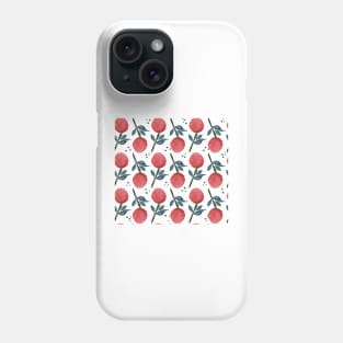 Watercolour stylised  blooms in navy Phone Case