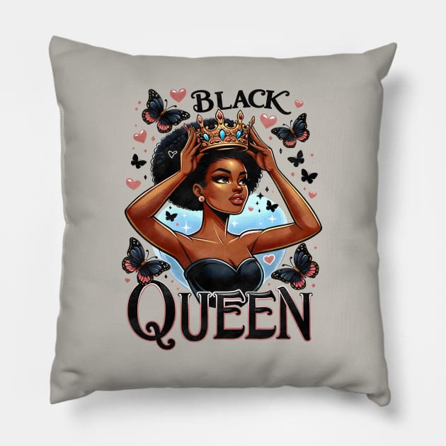 Black Queen Pillow by Nessanya