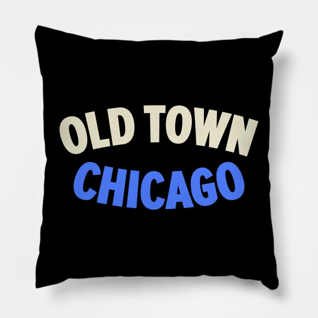 Chicago Old Town Vintage Design - Explore the Windy City's Historic Charm Pillow by Boogosh