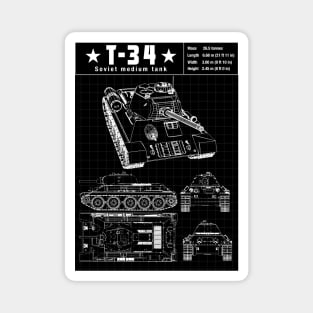 T-34 TANK SCHEMATICS Magnet